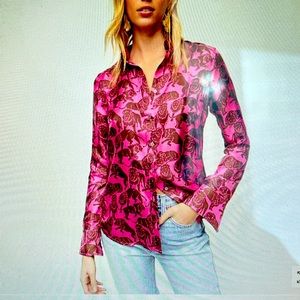 NEW!  J.Crew Silk Twill Sleeping Lions print